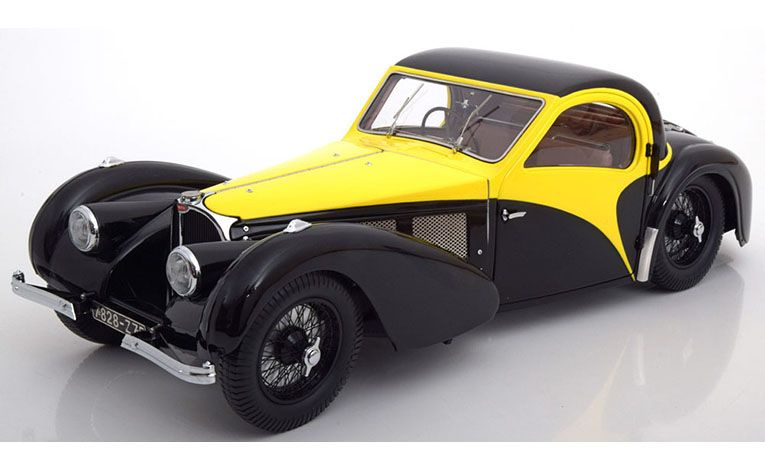 1:12 1/12 Bugatti Atalante Tip 57 SC 1937 crno žuti Bauer Exclusive