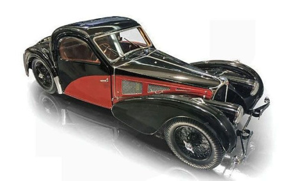 1:12 1/12 Bugatti Atalante Tip 57 SC 1937 crno crveni Bauer Exclusive