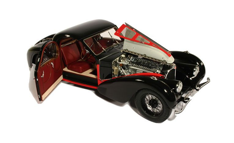 1:12 1/12 Bugatti Atalante Tip 57 SC 1937 crno crveni Bauer Exclusive