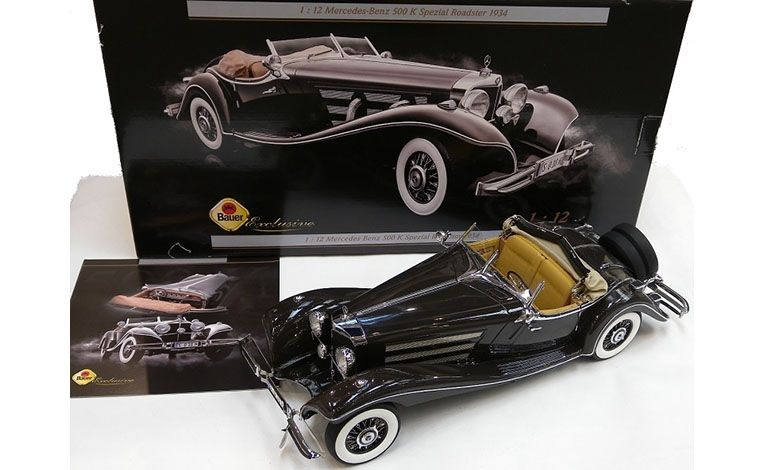 1:12 1/12 Mercedes W29 500K Special Kabriolet 1934 1940 tamno smeđi Bauer Exclusive