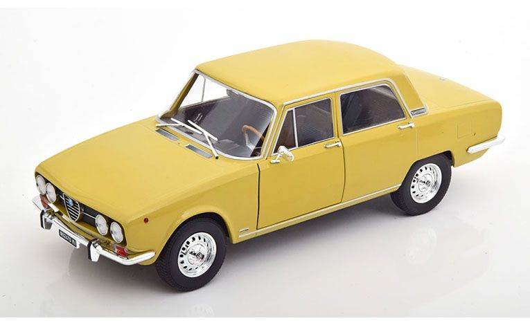 1:18 1/18 Alfa Romeo 2000 Berlina 1971 1977 piper žuti Mitica-Diecast