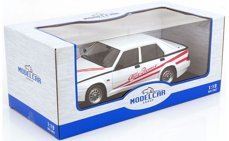 1:18 1/18 Alfa Romeo 75 Turbo Evoluzione 1987 white red Model Car Group MCG