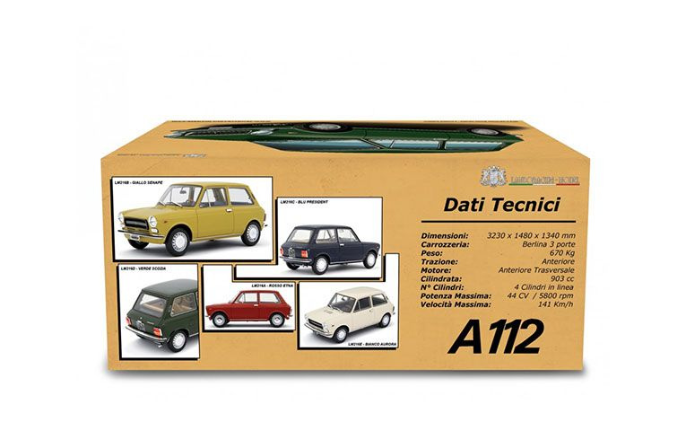 1:18 1/18 Autobianchi A112 Series 1 1969 1973 senape yellow Laudoracing-Models