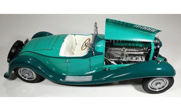 1:18 1/18 Bugatti Royale Esders Kabriolet 1932 tirkizni Bauer Exclusive