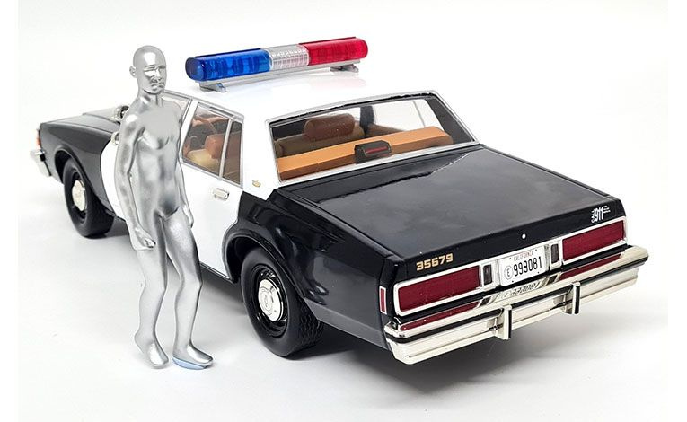 1:18 1/18 Chevrolet Caprice Gradska Policija 1987 skelet T-1000 film Terminator 2 Sudnji Dan Arnold Schwarzenegger 1991 Greenlight