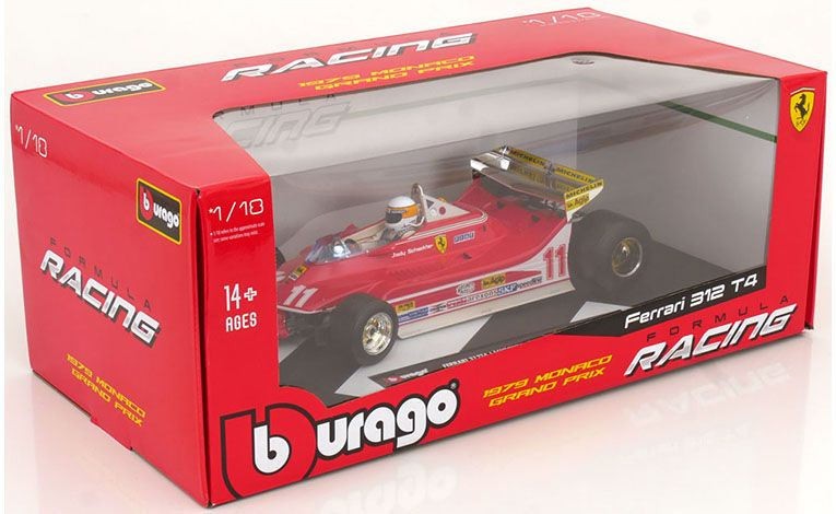 1:18 1/18 Ferrari F1 312 T4 Sieger No 11 Winner GP Monaco Jody Scheckter 1979 red Bburago