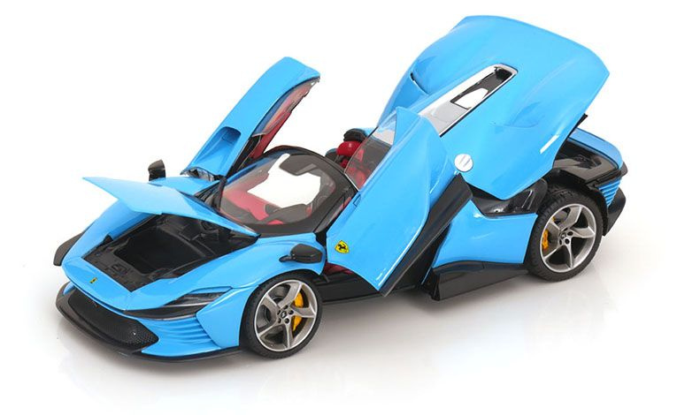 1:18 1/18 Ferrari Daytona SP3 with removable hard top and with showcase 2022 2025 medium blue Bburago Signature Series