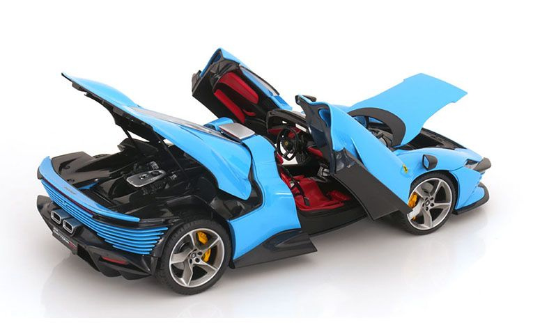 1:18 1/18 Ferrari Daytona SP3 with removable hard top and with showcase 2022 2025 medium blue Bburago Signature Series