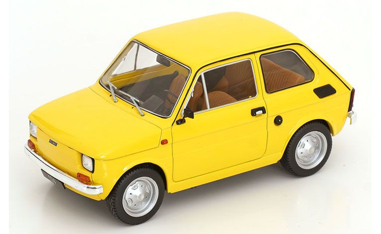 1:18 1/18 Fiat 126 Maluch 1972 1980 yellow Model Car Group MCG