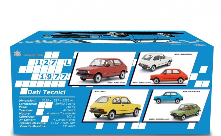 1:18 1/18 Fiat 127 L 1977 1981 arancio red Laudoracing-Models