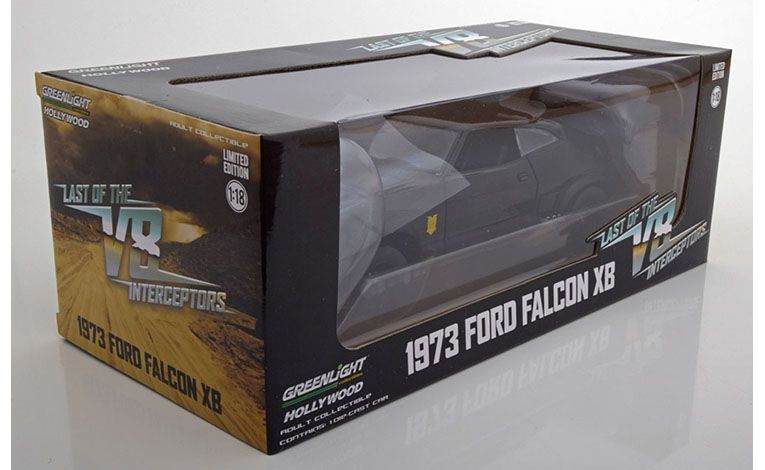 1:18 1/18 Ford Falcon XB V8 Interceptor 1973 matt black film Mad Max 1 Mel Gibson 1979 Greenlight