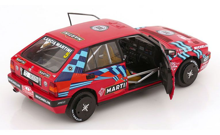 1:18 1/18 Lancia Delta HF Integrale 16V No 1 Pobjednik Reli Sanremo Biasion Siviero 1989 Martini crveni Solido