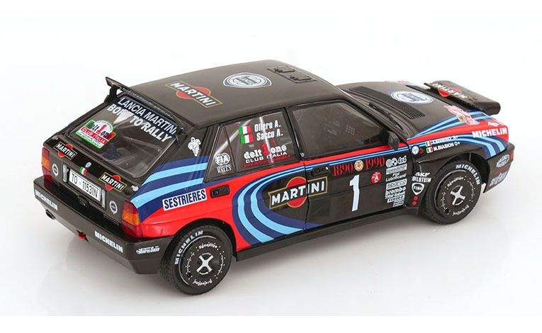 1:18 1/18 Lancia Delta HF Integrale Evo 16V No 1 Reli Monte Carlo Miki Biasion 1990 Martini crni Solido