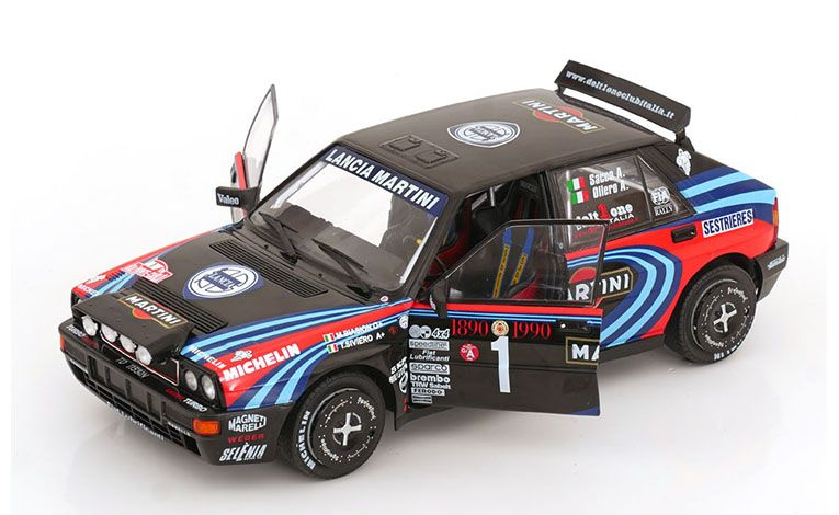 1:18 1/18 Lancia Delta HF Integrale Evo 16V No 1 Reli Monte Carlo Miki Biasion 1990 Martini crni Solido
