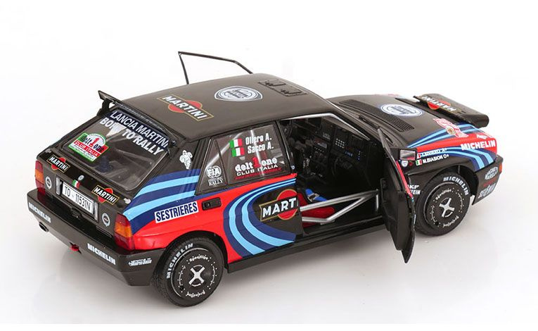 1:18 1/18 Lancia Delta HF Integrale Evo 16V No 1 Reli Monte Carlo Miki Biasion 1990 Martini crni Solido