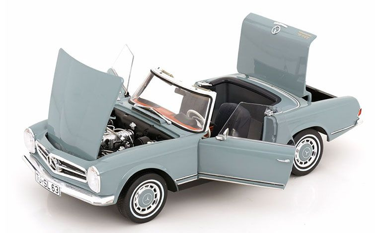 1:18 1/18 Mercedes W113 280 SL Pagoda Cabriolet 1967 1971 grey black Schuco