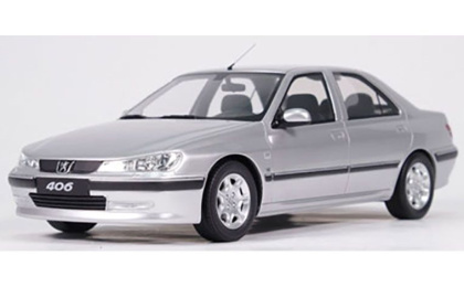 1:18 1/18 Peugeot 406 3.0 V6 24V Phase 2 2000 2004 silver Otto-Mobile 