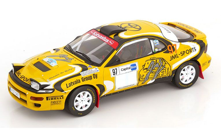 1:18 1/18 Toyota Celica ST185 GT4 Turbo No 97 Rally Arctic Lapland Jari Matti Latvala Juho Hanninen 2024 yellow Ixo