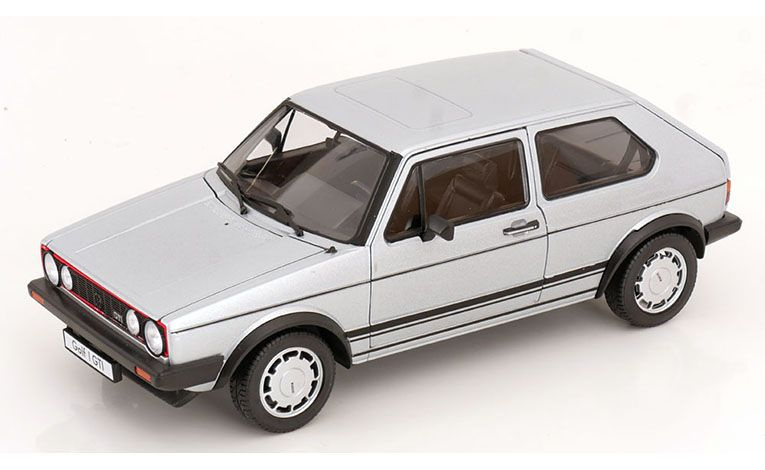 1:18 1/18 Volkswagen VW Golf 1 GTI Pirelli 1983 srebreni Welly