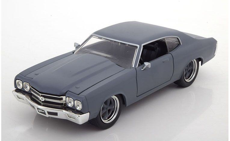 1:24 1/24 Chevrolet Chevelle 454 SS 1970 film Brzi i Žestoki 4 2009 Dom mat sivi Jada