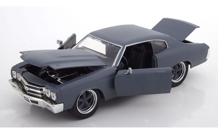 1:24 1/24 Chevrolet Chevelle 454 SS 1970 film Brzi i Žestoki 4 2009 Dom mat sivi Jada