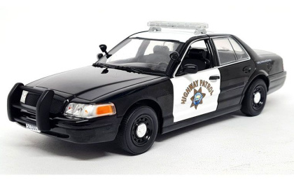 1:24 1/24 Ford Crown Victoria Police Interceptor 2008 2011 black white Greenlight