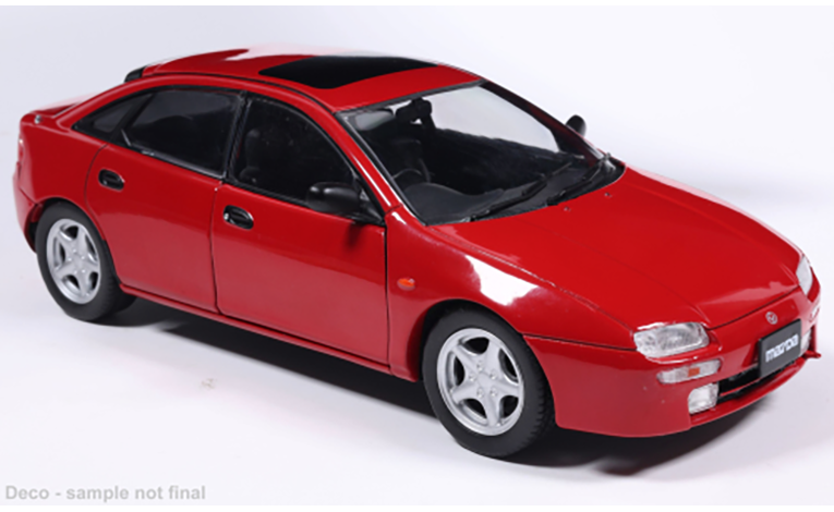 1:24 1/24 Mazda 323F 1993 1998 red White Box