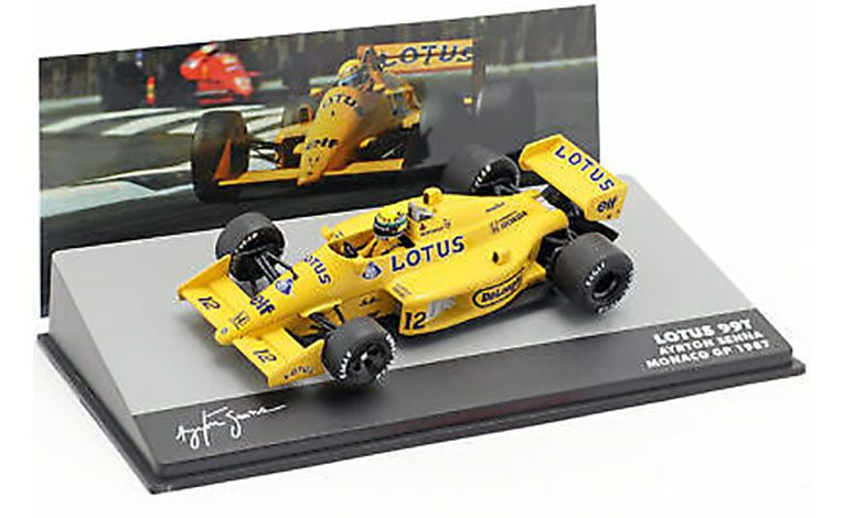 1:43 1/43 Lotus Honda 99T No 12 GP Monaco Ayrton Senna 1987 yellow Altaya