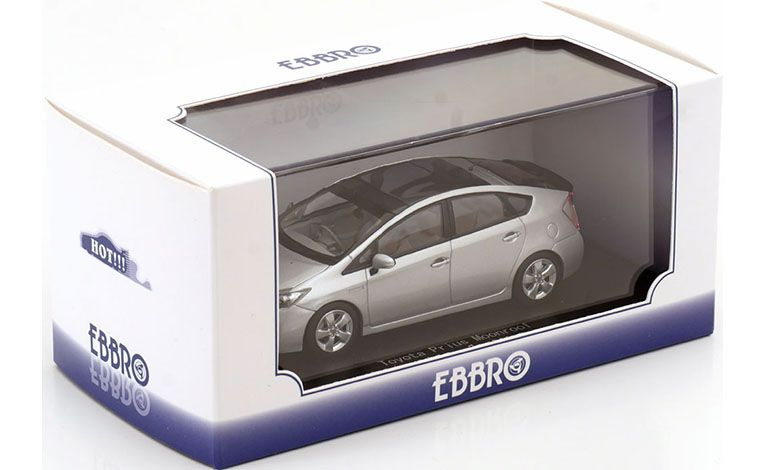 1:43 1/43 Toyota Prius Moonroof 2012 2015 silver Ebbro
