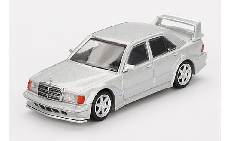 1:64 1/64 Mercedes W201 190 E 2.5-16 Evolution II 1990 silver Mini GT
