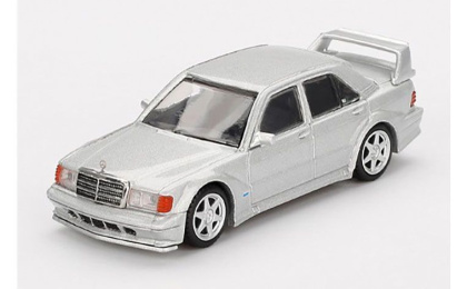 1:64 1/64 Mercedes W201 190 E 2.5-16 Evolution II 1990 silver Mini GT