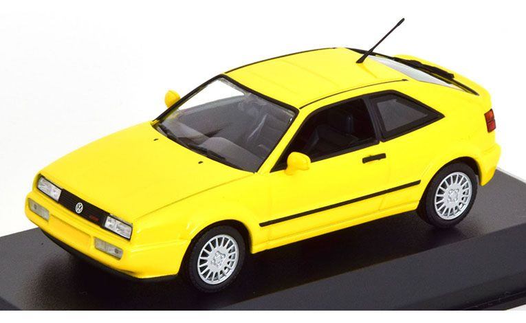 1:43 1/43 Volkswagen VW Corrado G60 1988 1993 žuti Minichamps