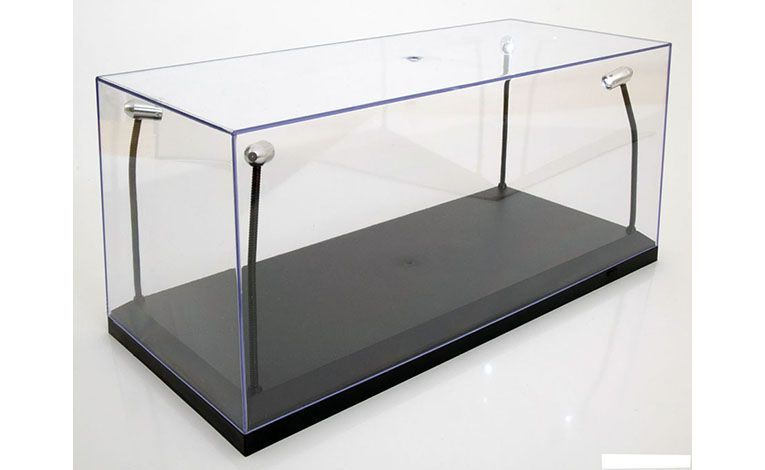 1:18 1/18 Showcase vetrina display case with 4 flexible LED lights black base Triple 9