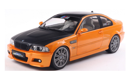 1:18 1/18 BMW E46 Serija 3 M3 Kupe 2000 2006 narančasto crni Solido
