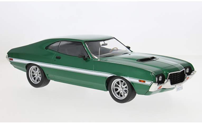 1:18 1/18 Ford Gran Torino Sport Kupe 1972 zeleno bijeli Ixo 