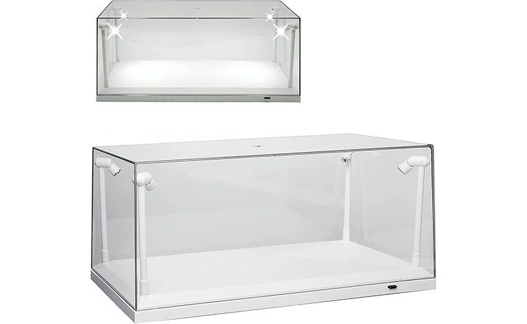 1:18 1/18 Showcase vetrina display case with 4 flexible LED lights white base Triple 9