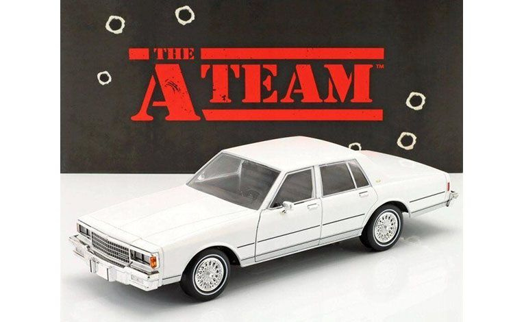 1:18 1/18 Chevrolet Caprice Classic TV Serija A Tim 1980 bijeli Greenlight