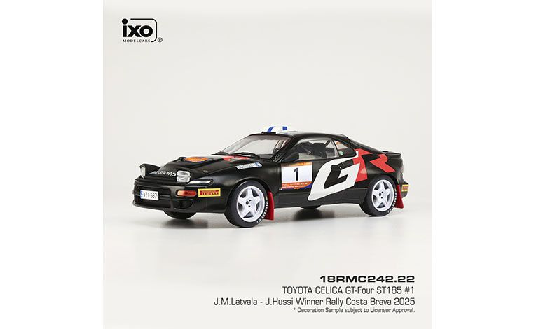 1:18 1/18 Toyota Celica ST185 GT4 Turbo No 97 Rally Costa Brava Jari Matti Latvala Janni Hussi 2025 black Ixo