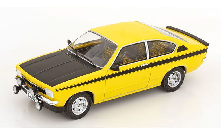 1:18 1/18 Opel Kadett C Kupe GT E 1975 1979 žuto crni Model Car Group MCG