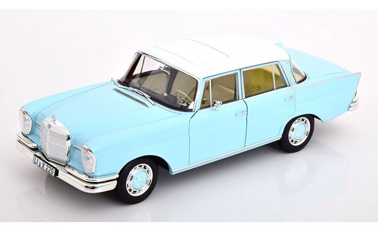 1:18 1/18 Mercedes W111 220S 1959 1965 light blue white Norev