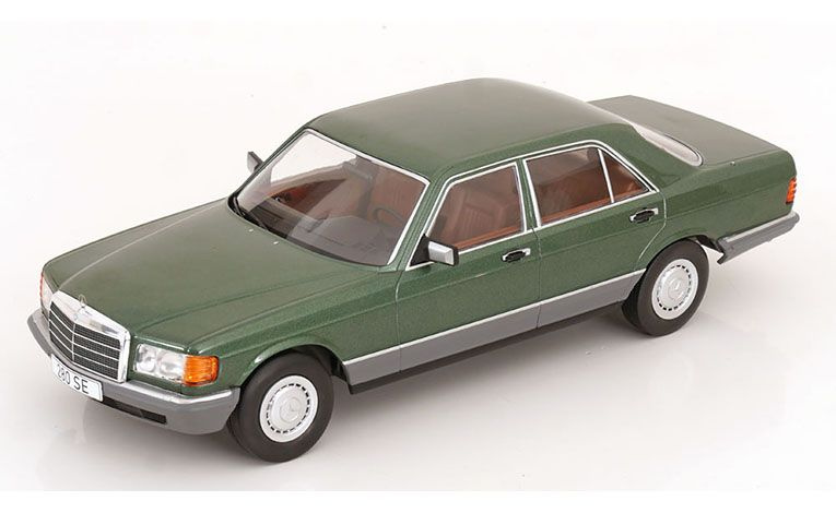 1:18 1/18 Mercedes W126 S Class 280 SE Limousine 1979 1985 dark green Model Car Group MCG