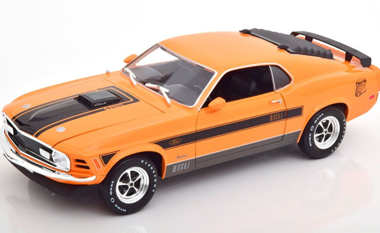 1:18 1/18 Ford Mustang Mach 1 Kupe 1970 narančasto crni Maisto