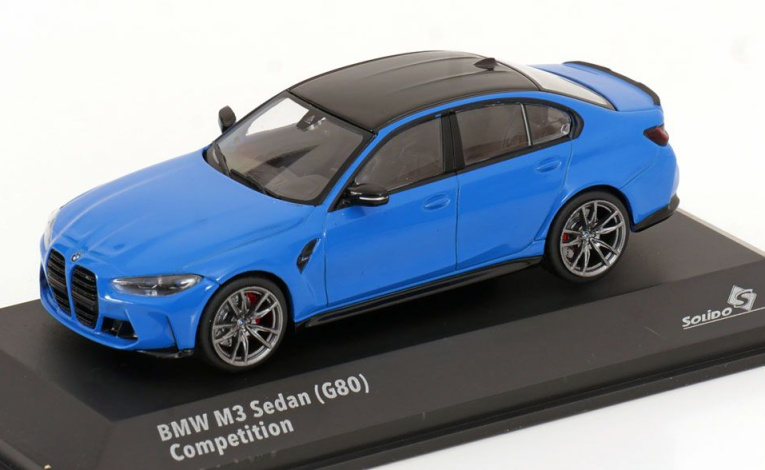 1:43 1/43 BMW G80 M3 Competition 2023 today blue Solido