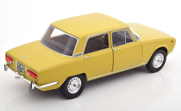 1:18 1/18 Alfa Romeo 2000 Berlina 1971 1977 piper žuti Mitica Diecast