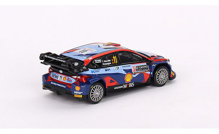 1:64 1/64 Hyundai i20 N Reli1 WRT No 11 Treći Reli Monte Carlo Neuville Wydaeghe 2023 Shell Mobis Mini GT
