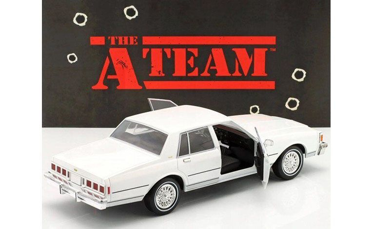 1:18 1/18 Chevrolet Caprice Classic TV Serija A Tim 1980 bijeli Greenlight