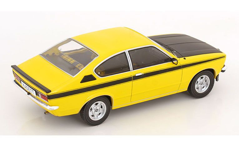 1:18 1/18 Opel Kadett C Kupe GT E 1975 1979 žuto crni Model Car Group MCG