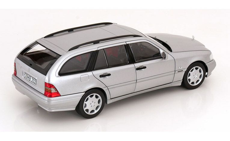 1:18 1/18 Mercedes S202 C Klasa T Model Karavan specijalno izdanje koje je proizveo Mercedes 1997 2001 srebreni Norev