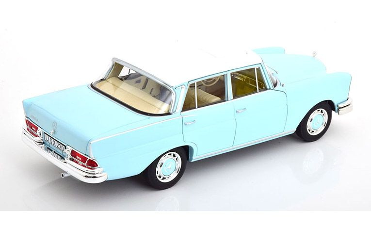 1:18 1/18 Mercedes W111 220S 1959 1965 light blue white Norev