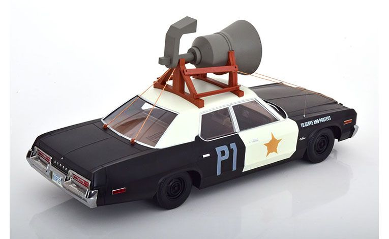 1:18 1/18 Dodge Monaco with loudspeaker 1974 film The Blues Brothers 1980 Bluesmobile black white KK Scale
